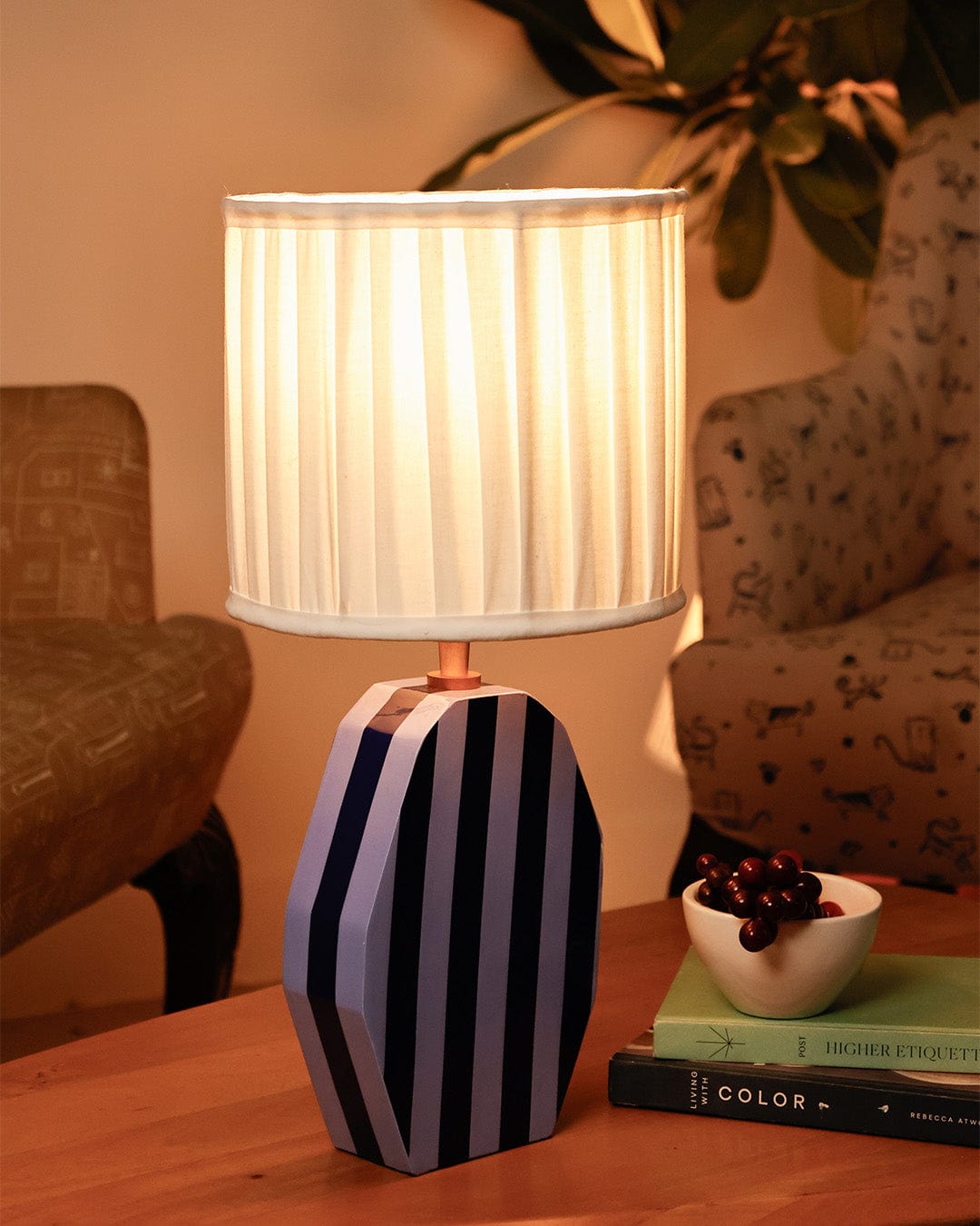 Stripes Delight Wooden Table Lamp