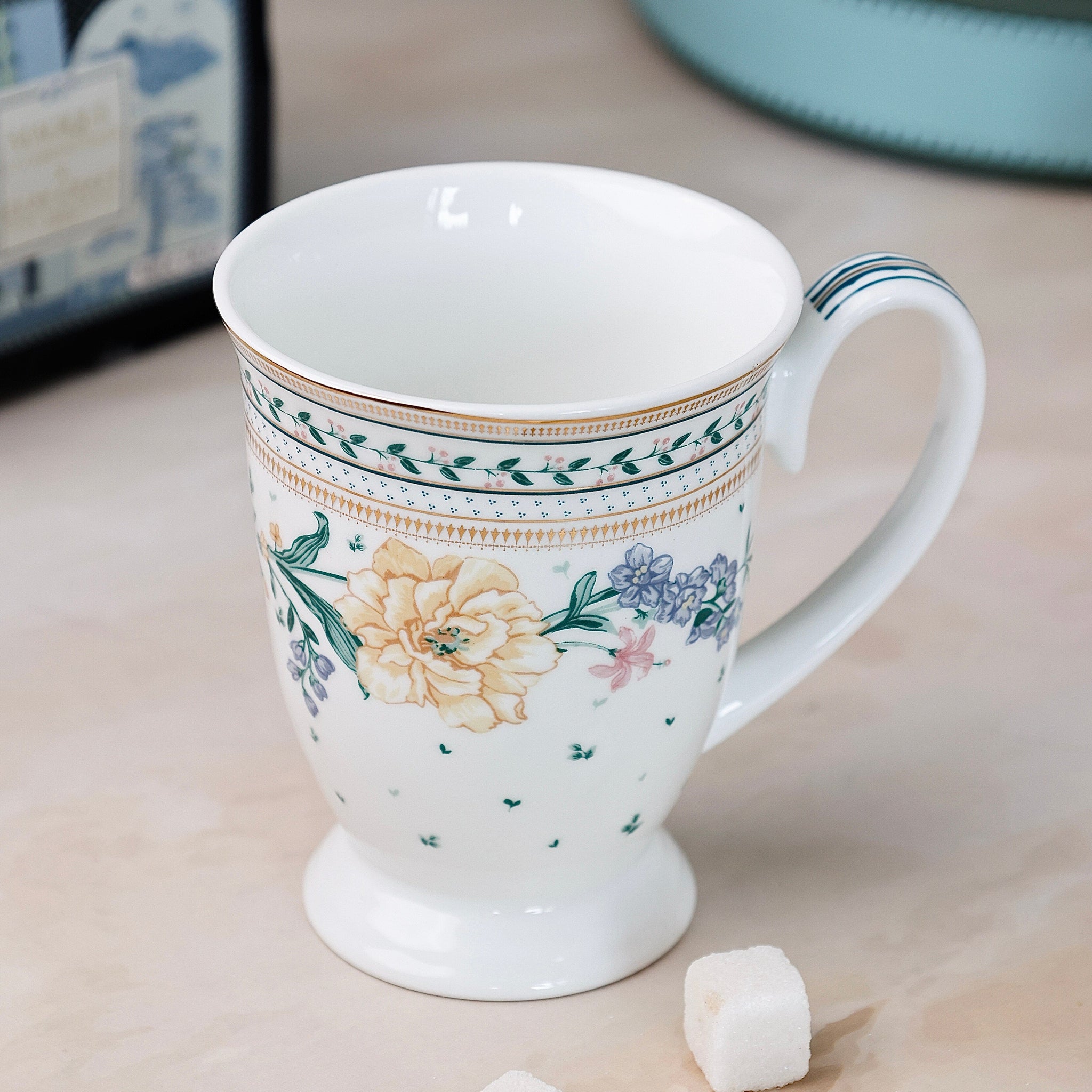 Magique by The Wishing Chair - Emerald Ribbon Fine China Ceramic Collection - Coffee Mug