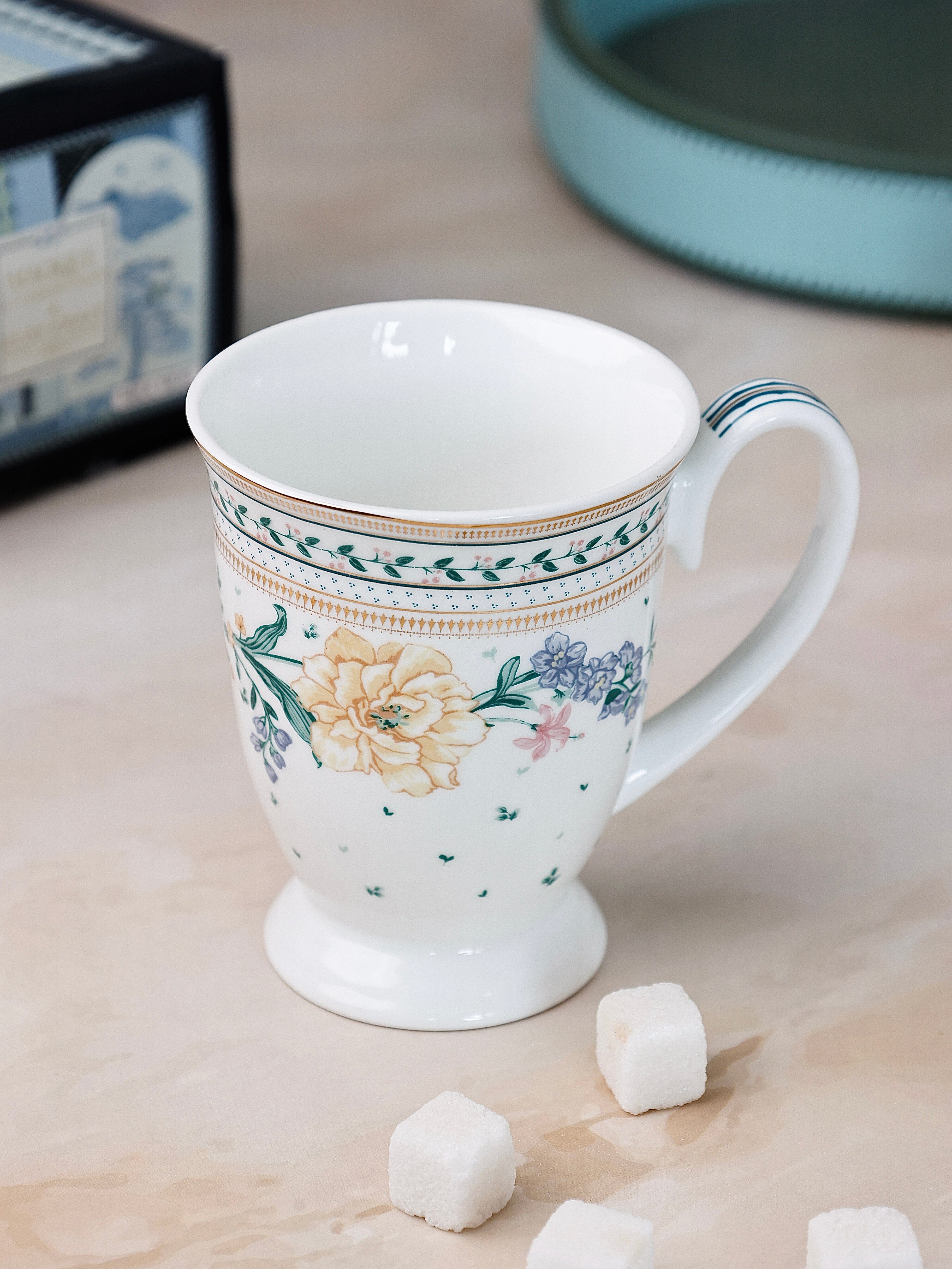 Magique by The Wishing Chair - Emerald Ribbon Fine China Ceramic Collection - Coffee Mug