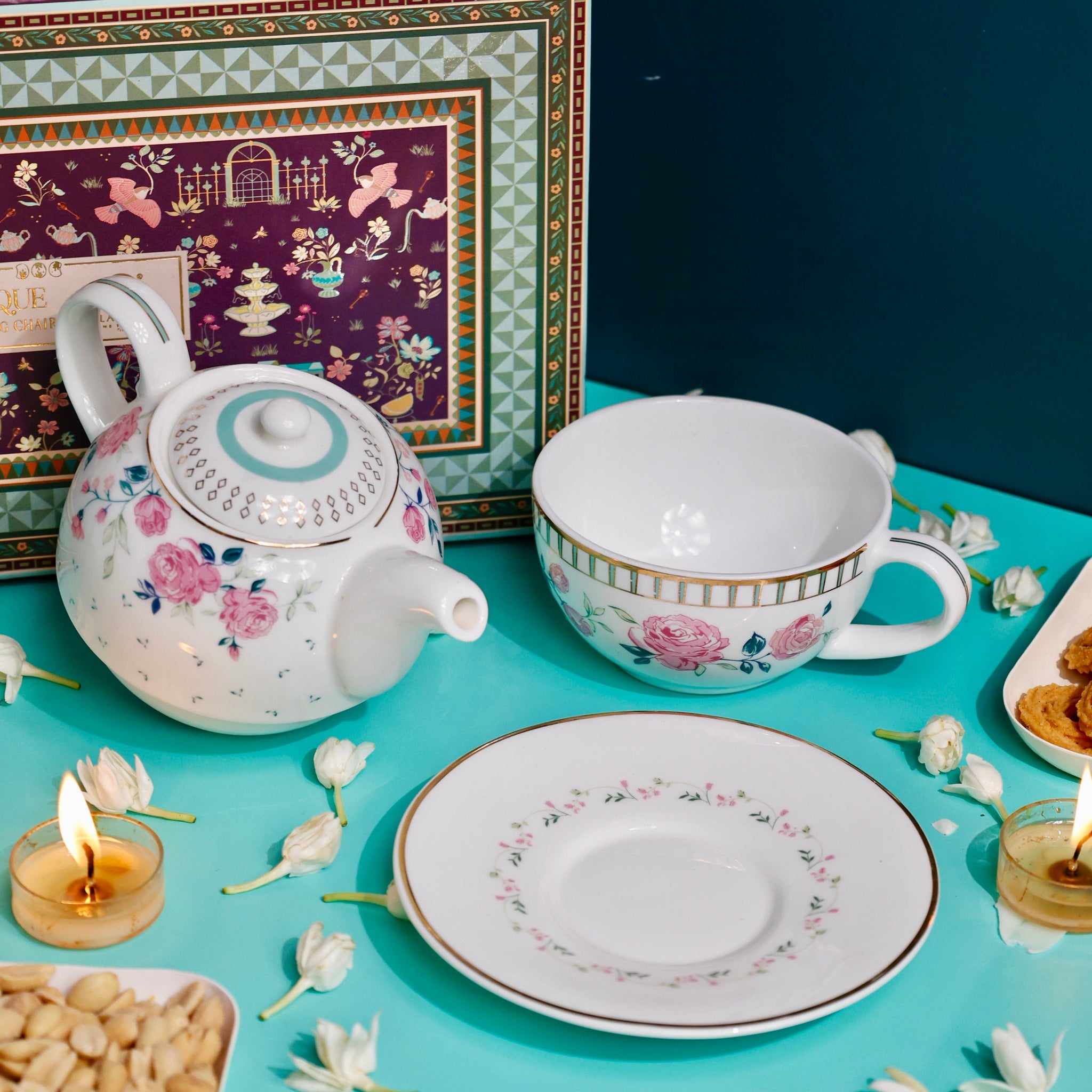 Magique by The Wishing Chair x ClayCraft : Portrait of a Rose - Tea for One Set