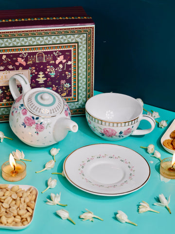 Magique by The Wishing Chair x ClayCraft : Portrait of a Rose - Tea for One Set