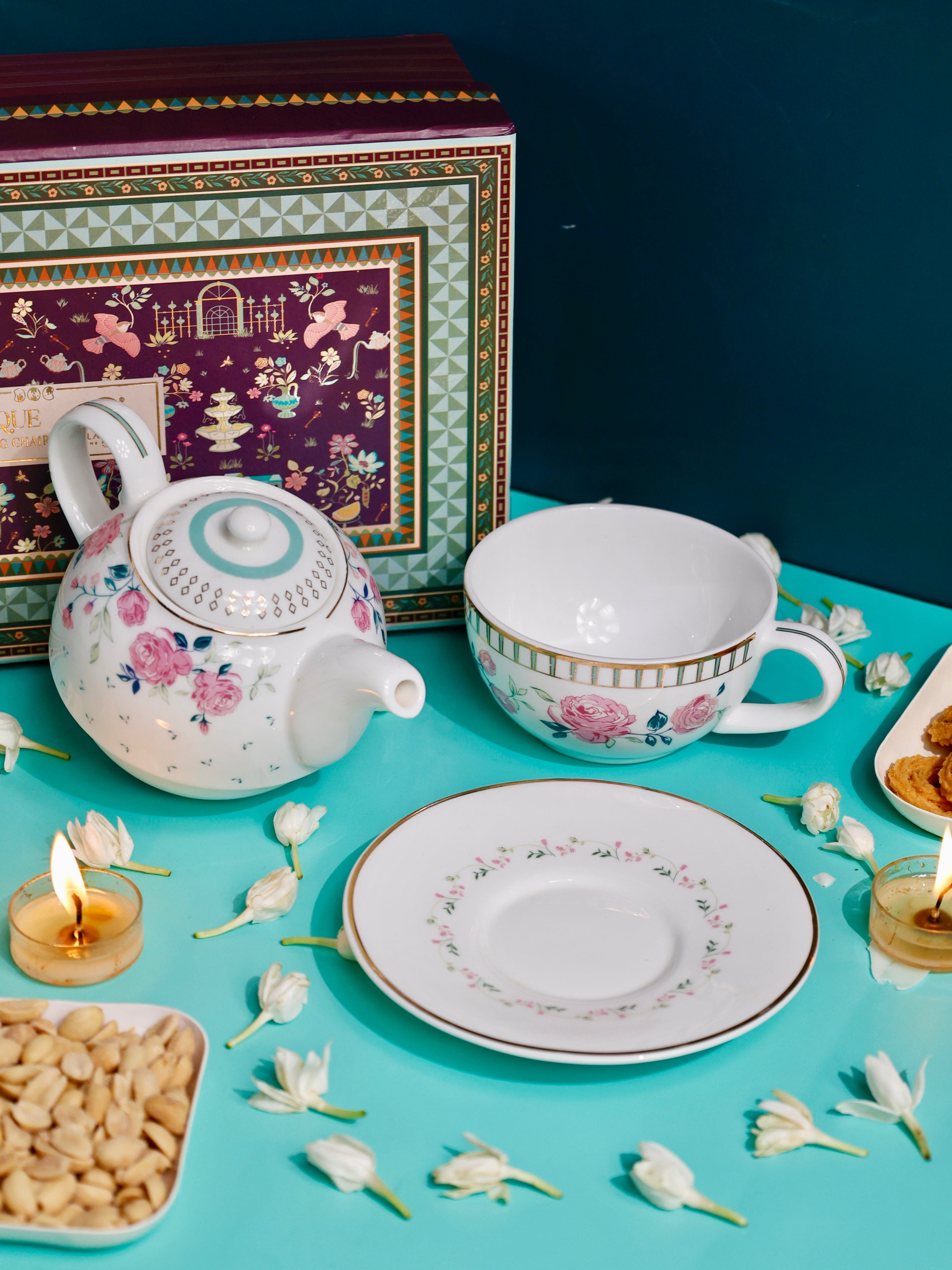 Magique by The Wishing Chair x ClayCraft : Portrait of a Rose - Tea for One Set