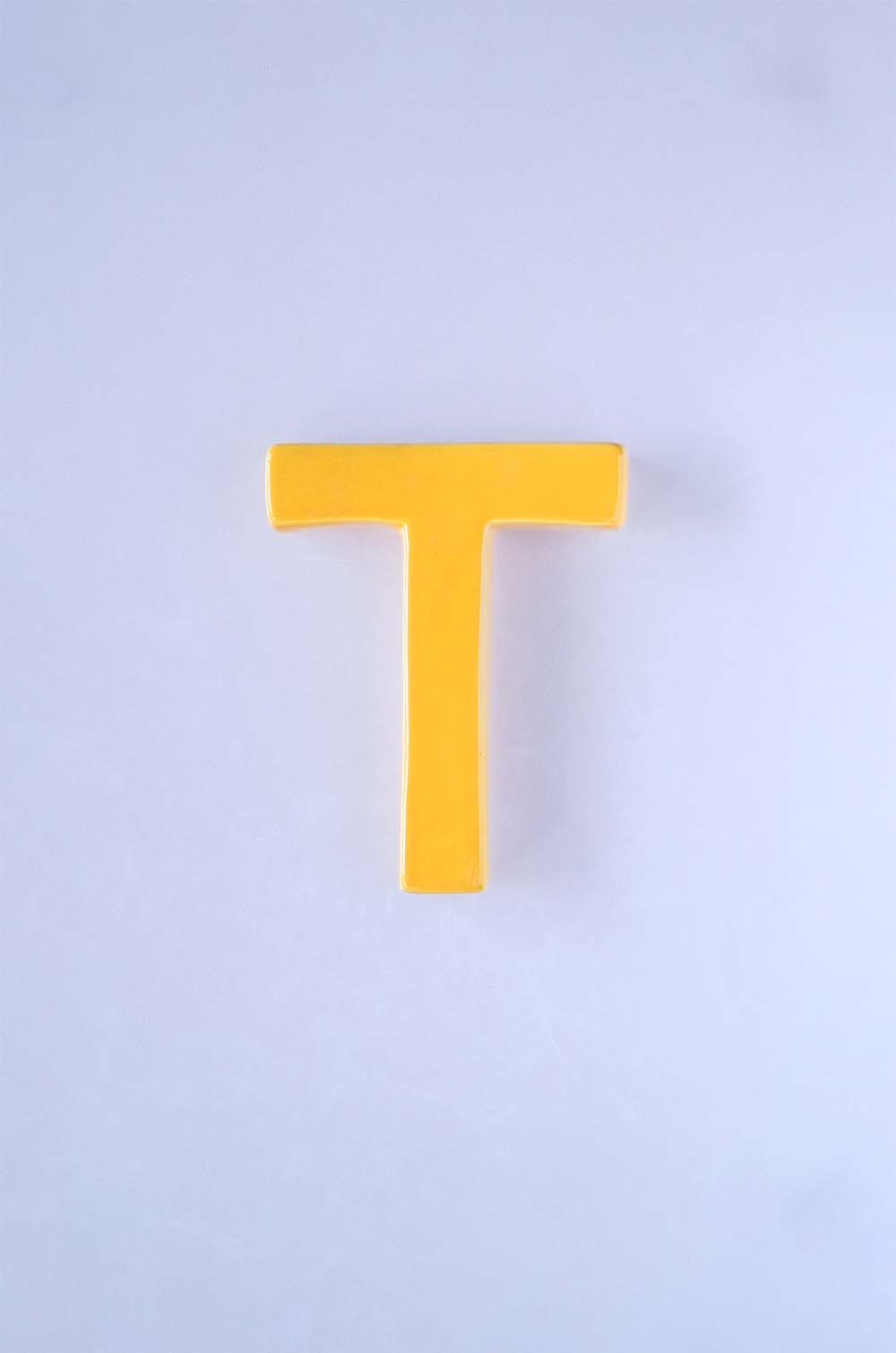 Mottled Mono Wall Hanging - Mustard A To Z