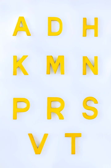 Mottled Mono Wall Hanging - Mustard A To Z