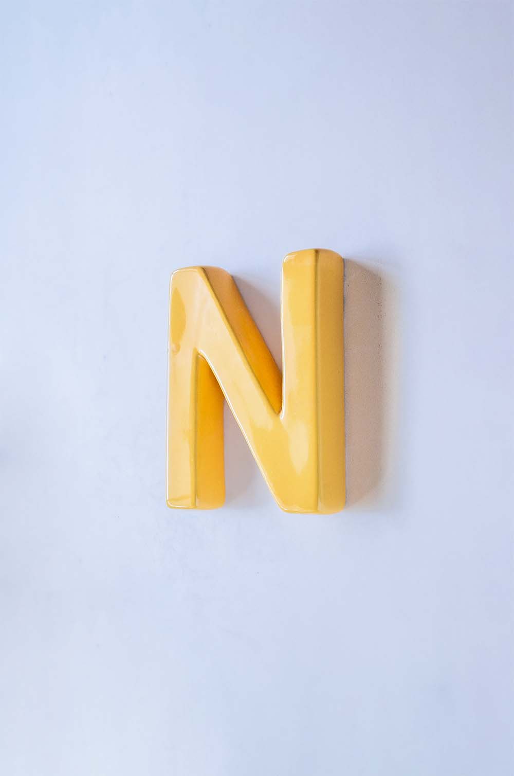 Mottled Mono Wall Hanging - Mustard A To Z