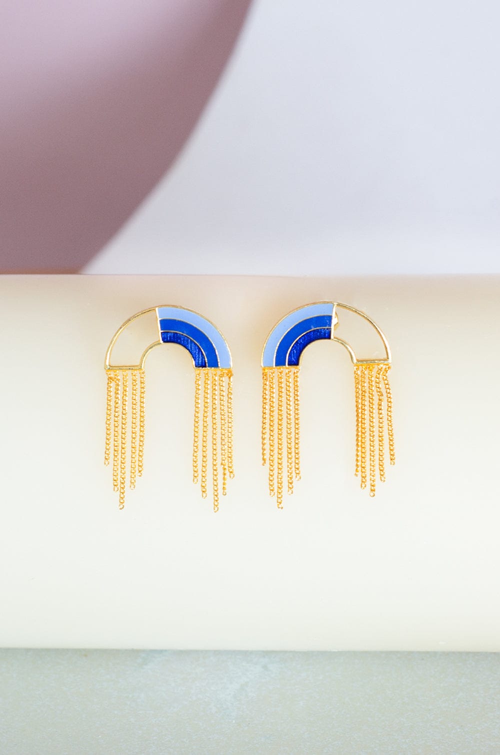 Somewhere Over The Rainbow Gold Plated Earrings