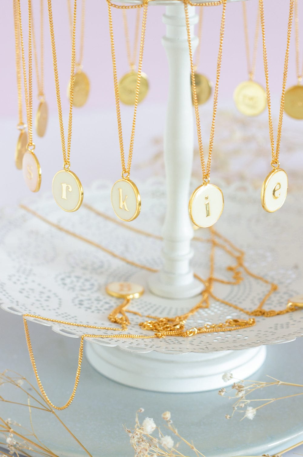 Monogram Pendant with Necklace