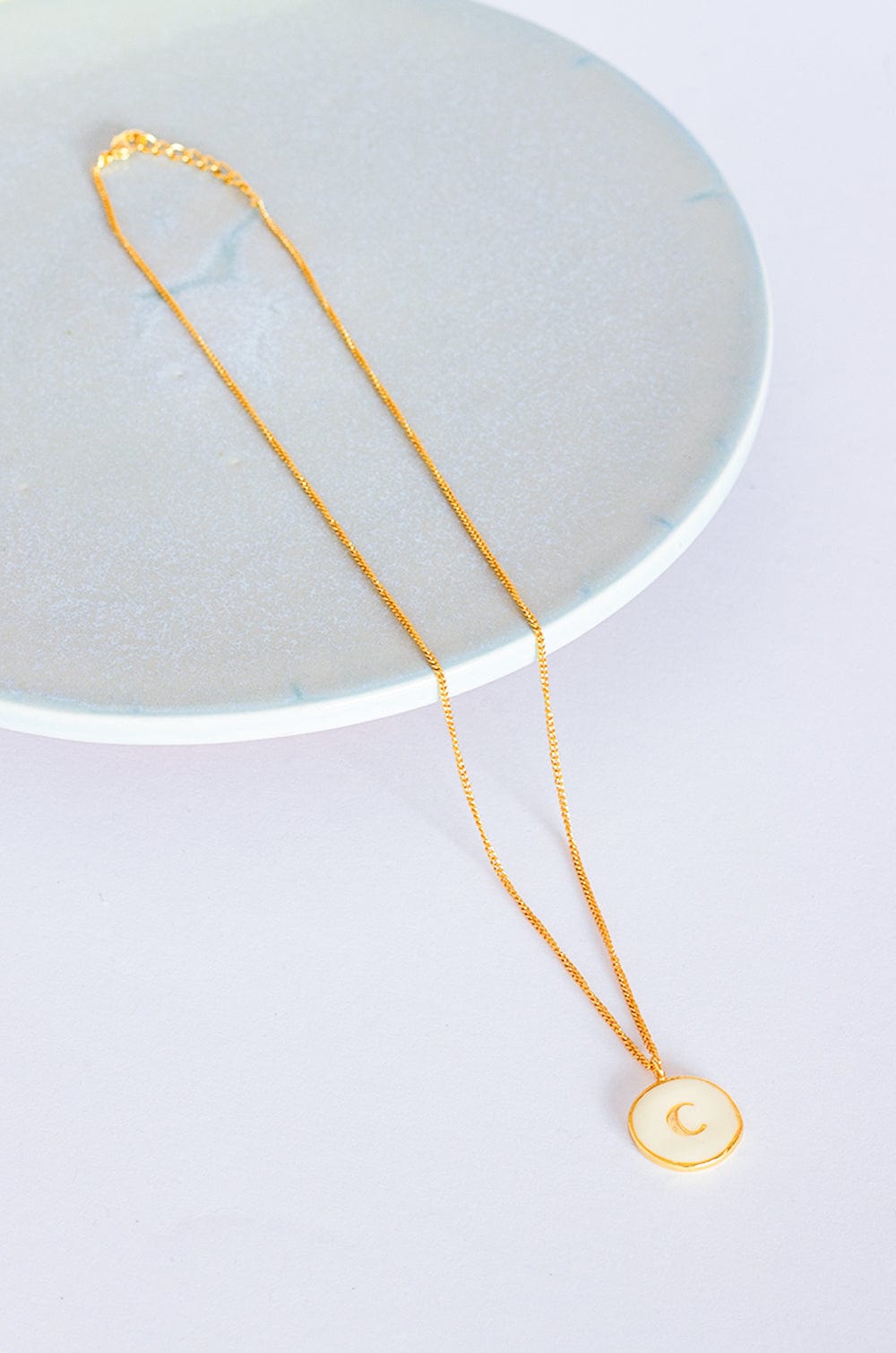 Monogram Pendant with Necklace