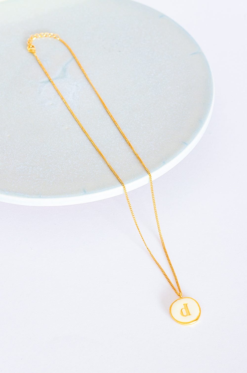Monogram Pendant with Necklace