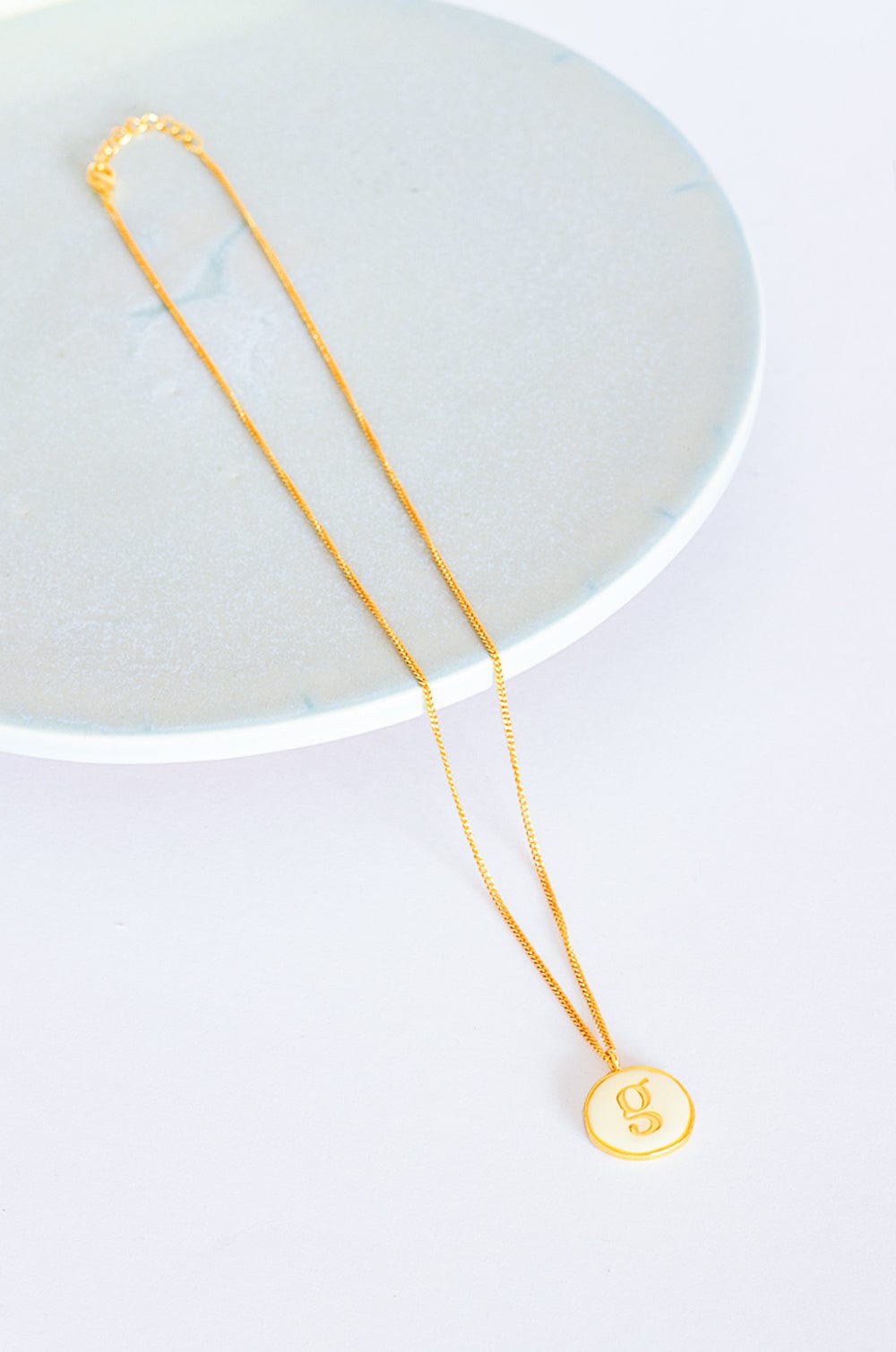 Monogram Pendant with Necklace