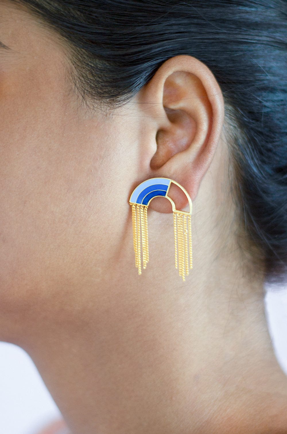 Somewhere Over The Rainbow Gold Plated Earrings