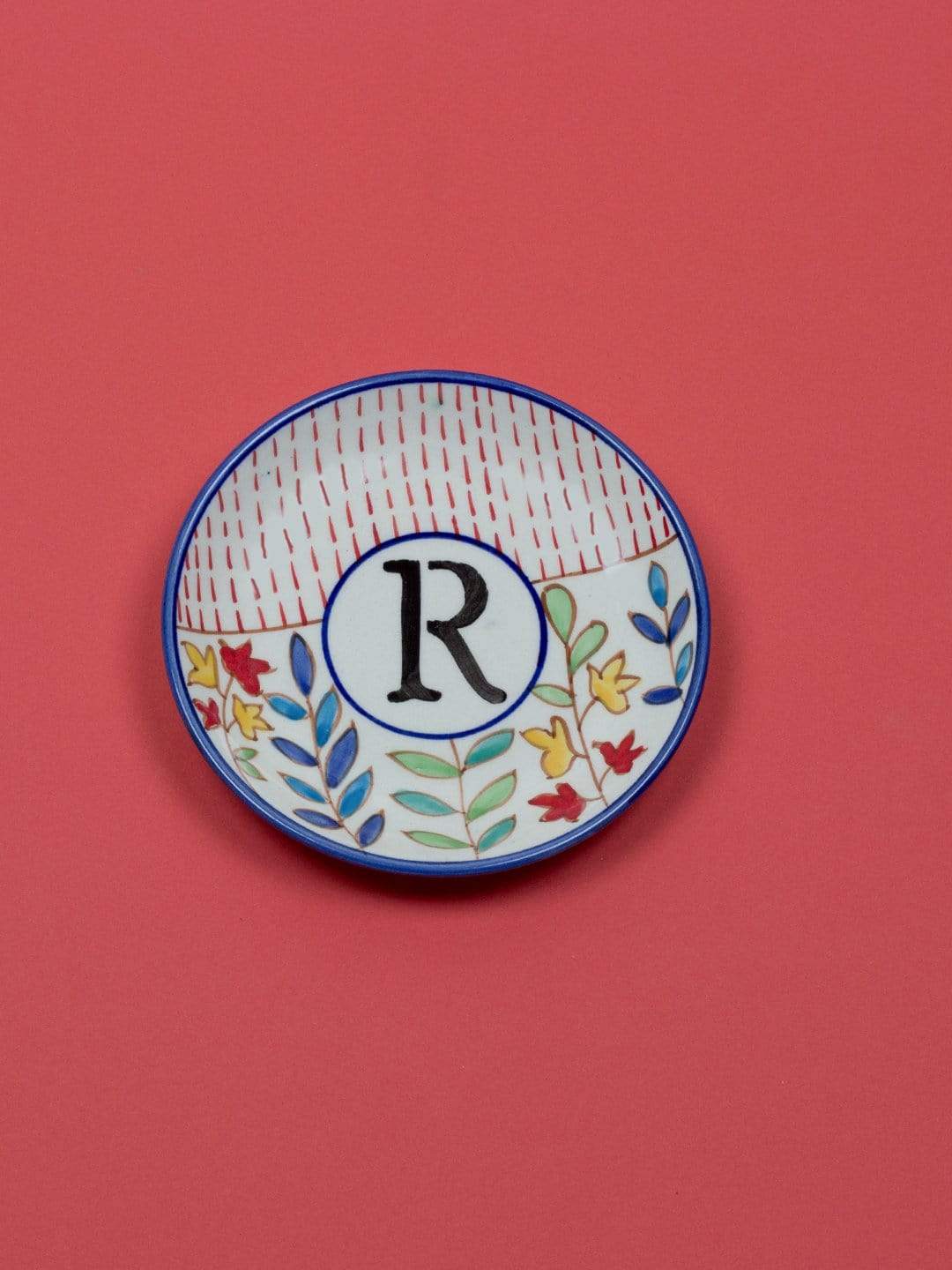 Floral Monogram Wall Plate