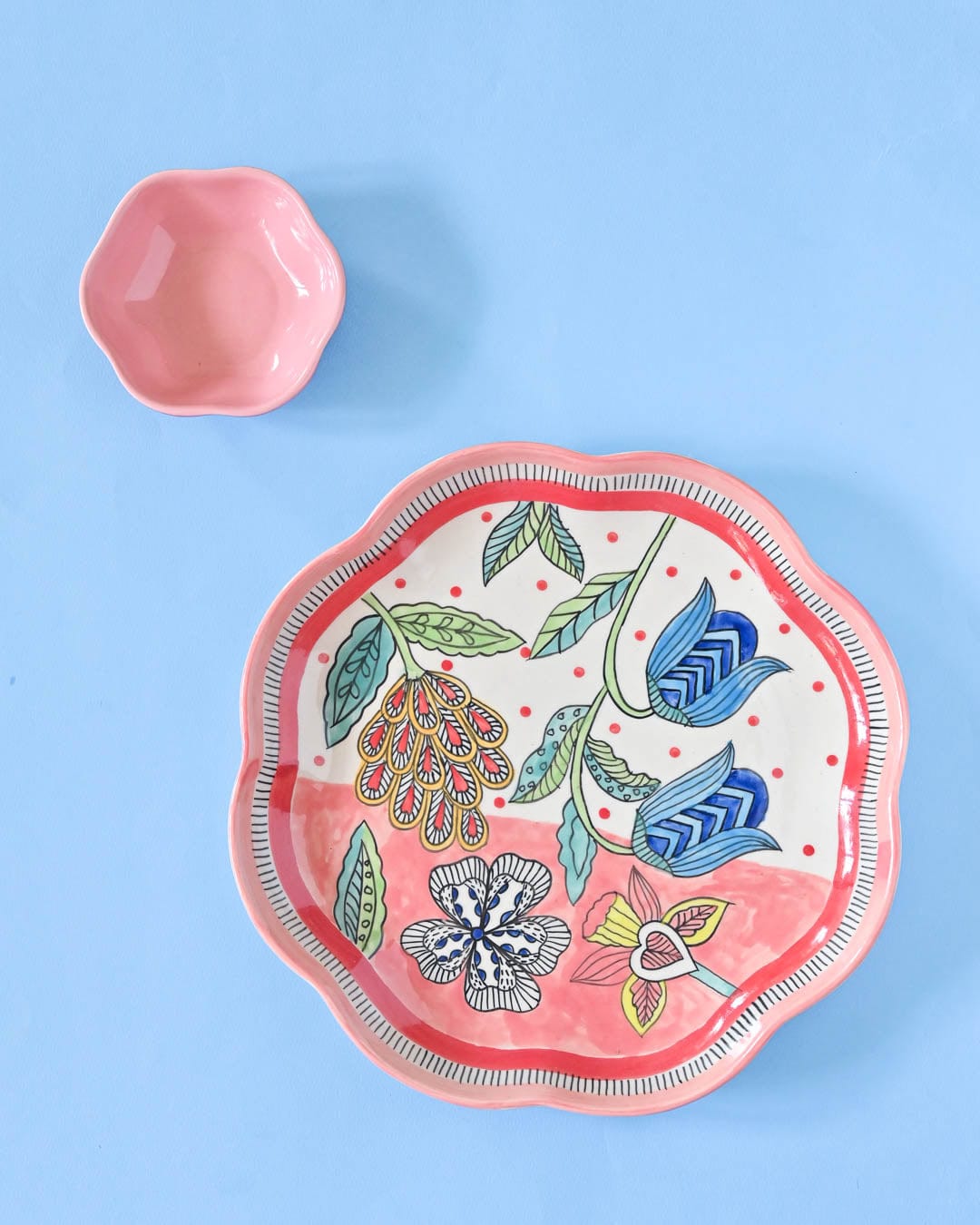 Bella's Blue Bells - Chip & Dip Platter with Bowl