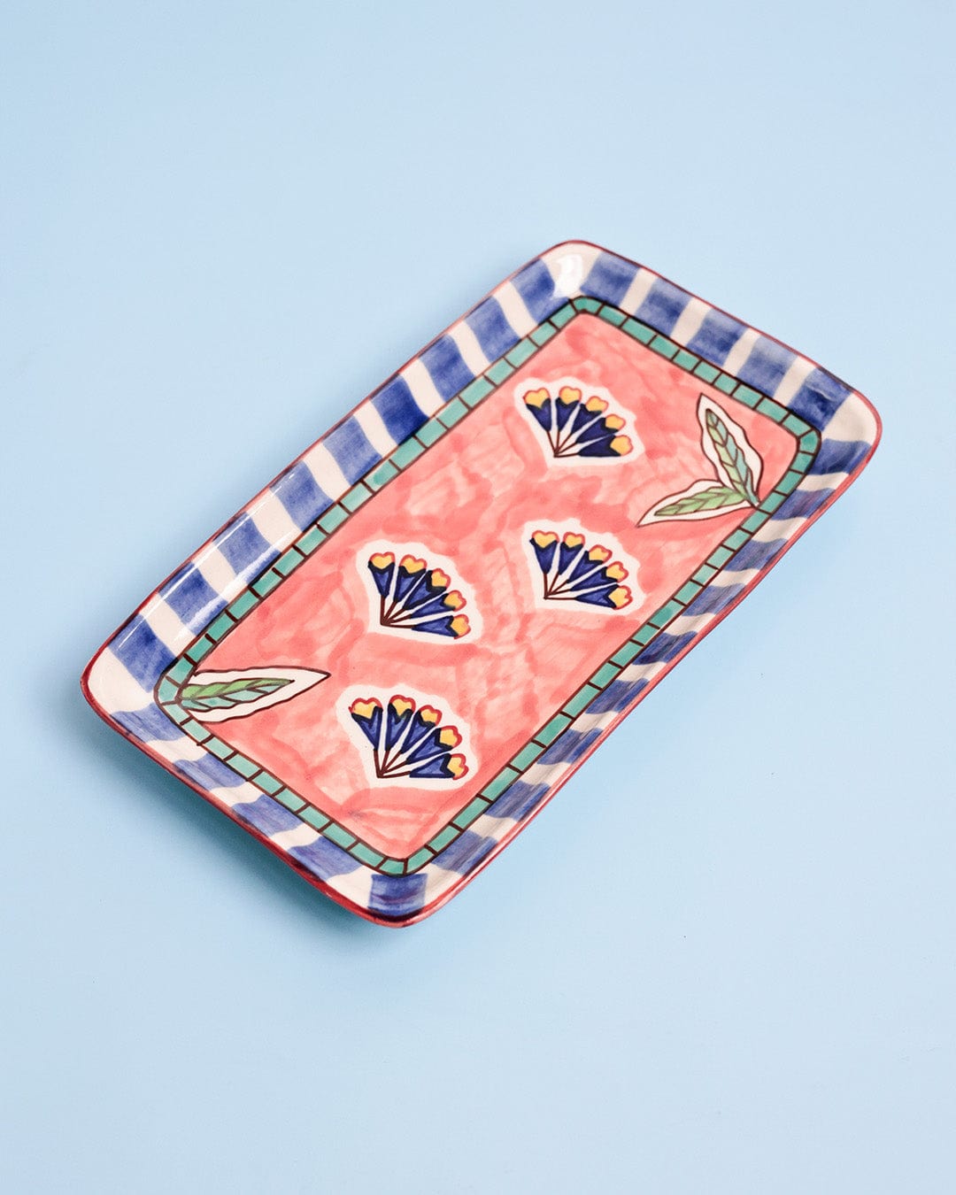 Nira Hand-painted Rectangle Platter