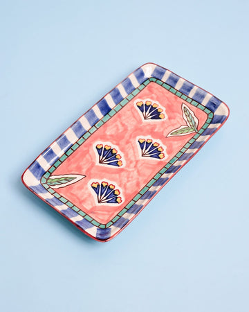 Nira Hand-painted Rectangle Platter