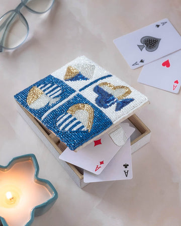 Ace of Celebrations Hand Embroidery Beaded Cards Box