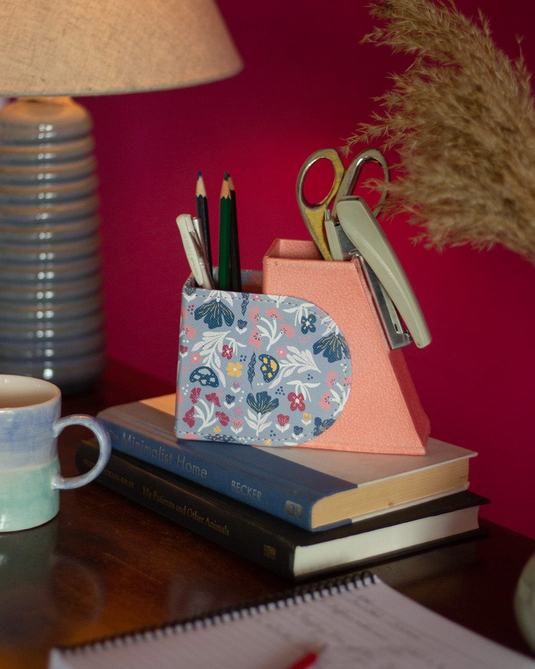 Pearlised Paper Leather Secret Inkwell- Blue Meadow