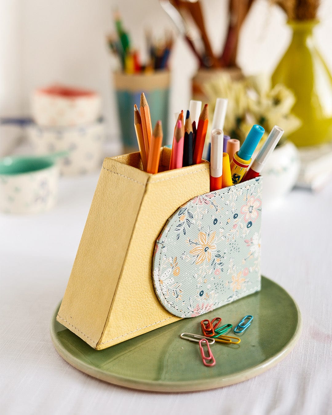 Pearlised Paper Leather Secret Inkwell- Garden Fog