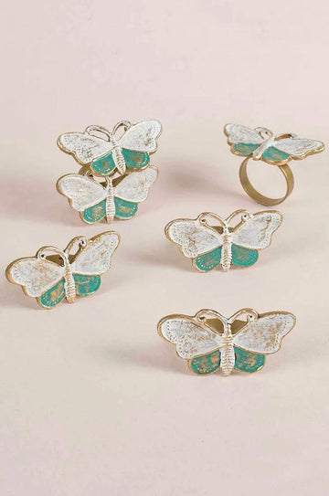 Batty The Butterfly Napkin Ring  Set of 6