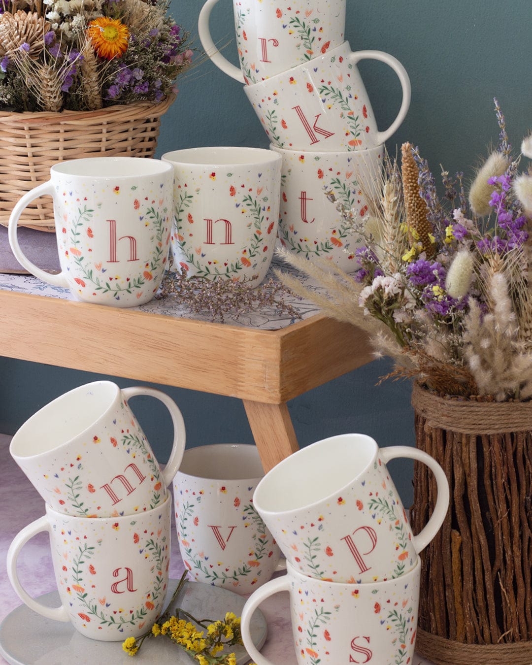 Butterfly Monogram Mug- A To Z