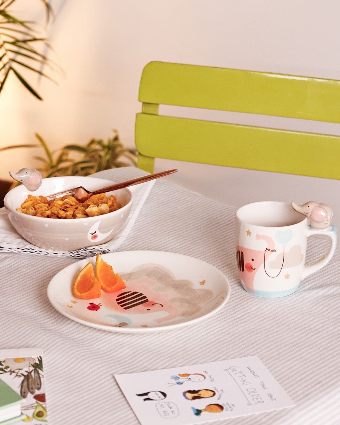 Ellie Handpainted Breakfast Set of 3