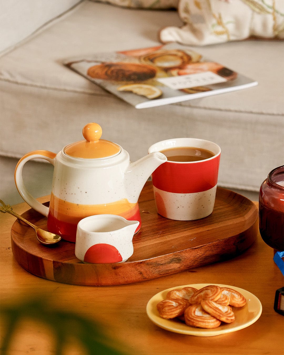 Handpainted Ceramic Tea for One