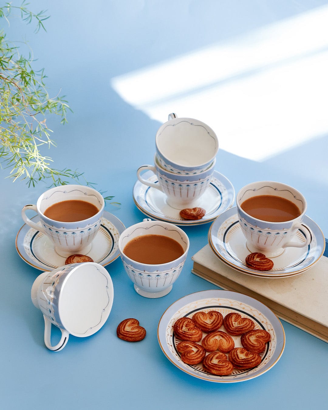 Magique by The Wishing Chair:River of Flowers Tea Cups & Saucers - Set of 6