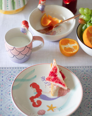 Mermaid Handpainted Breakfast Set of 3