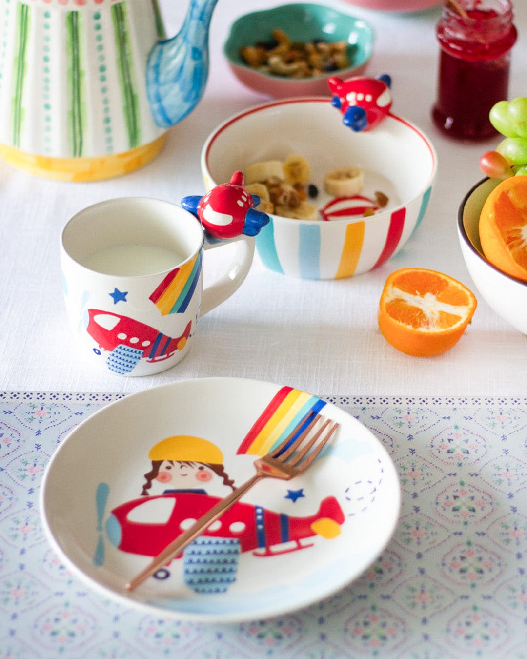 Pilot Handpainted Breakfast Set of 3