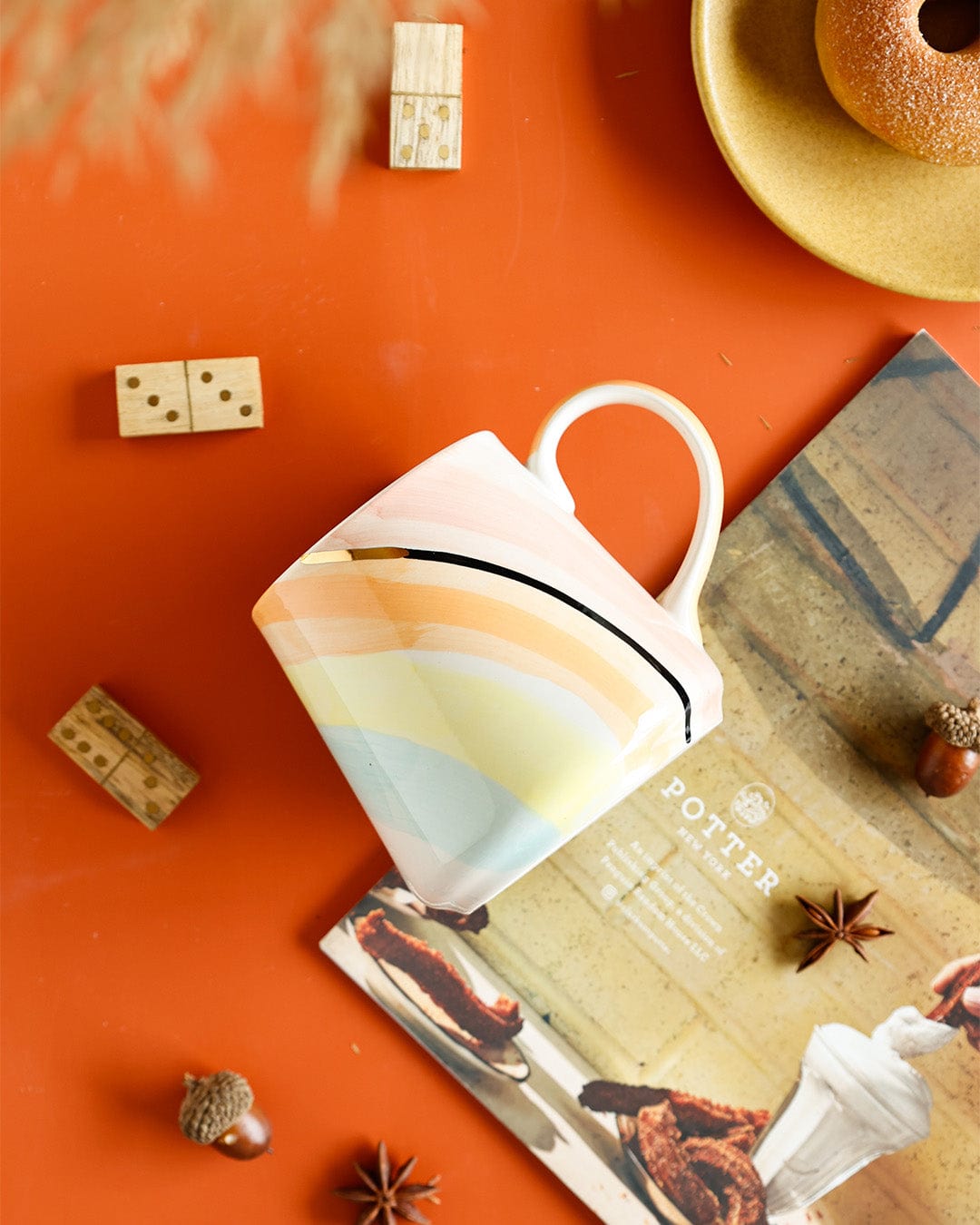 Stripes - Serenity Stripes Handpainted Ceramic Mug