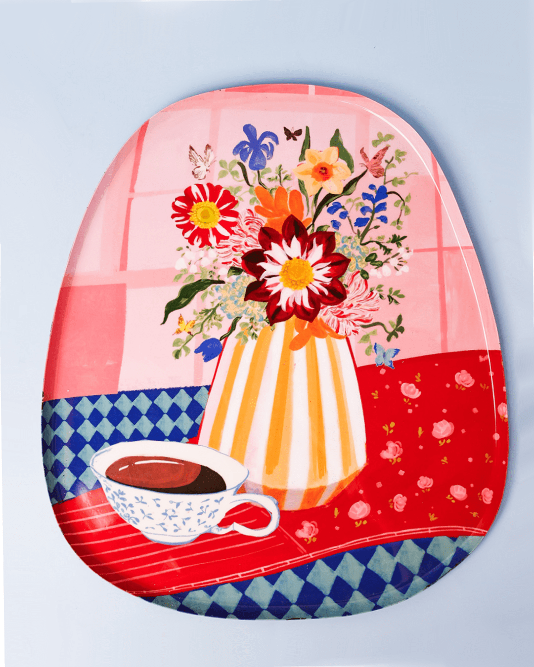 Tea Time Story Metal Wall Plate - L