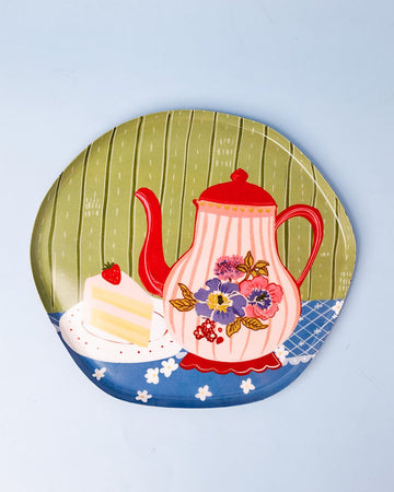 Tea Time Story Metal Wall Plate - M
