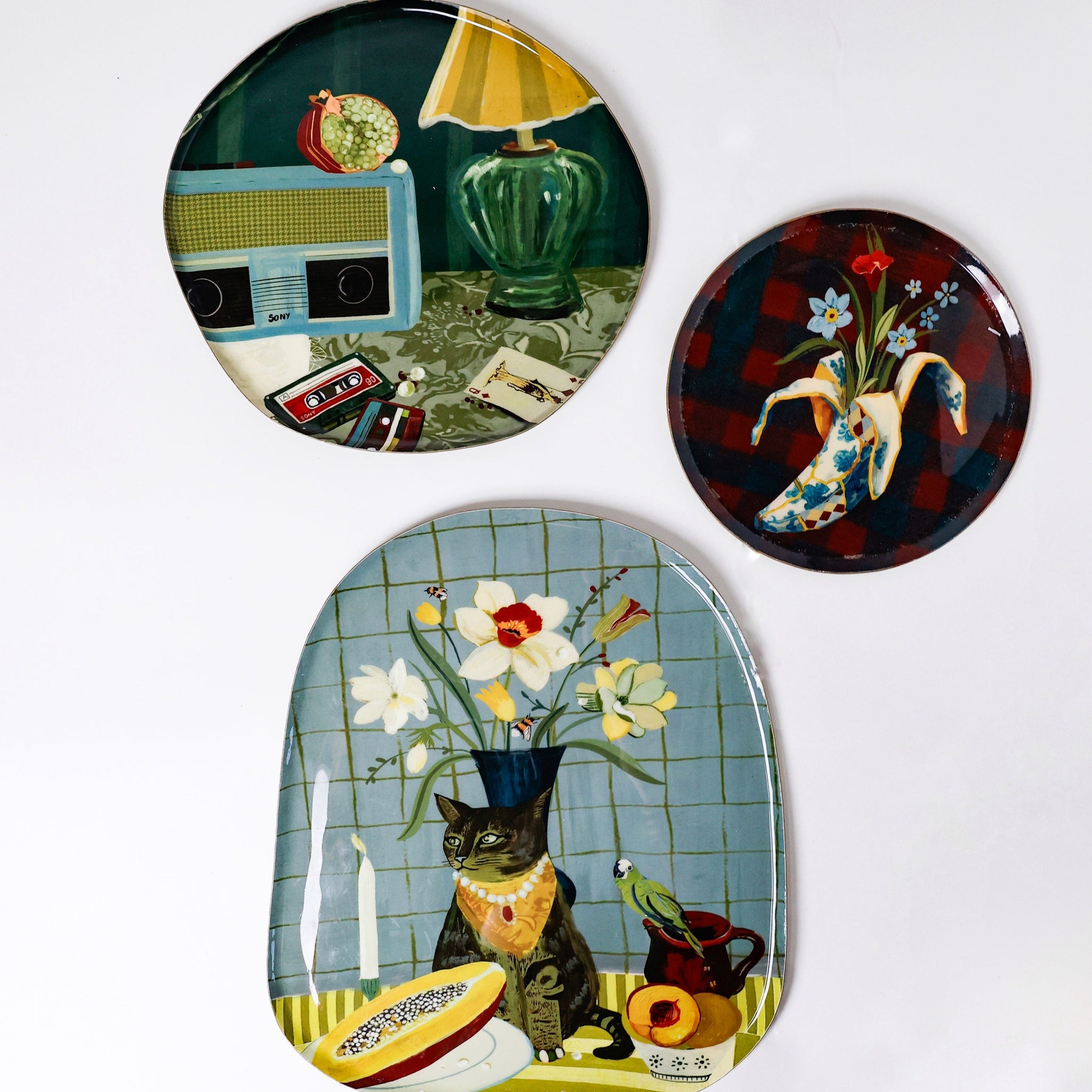 The Odd Trio Metal Wall Plates - Set of 3