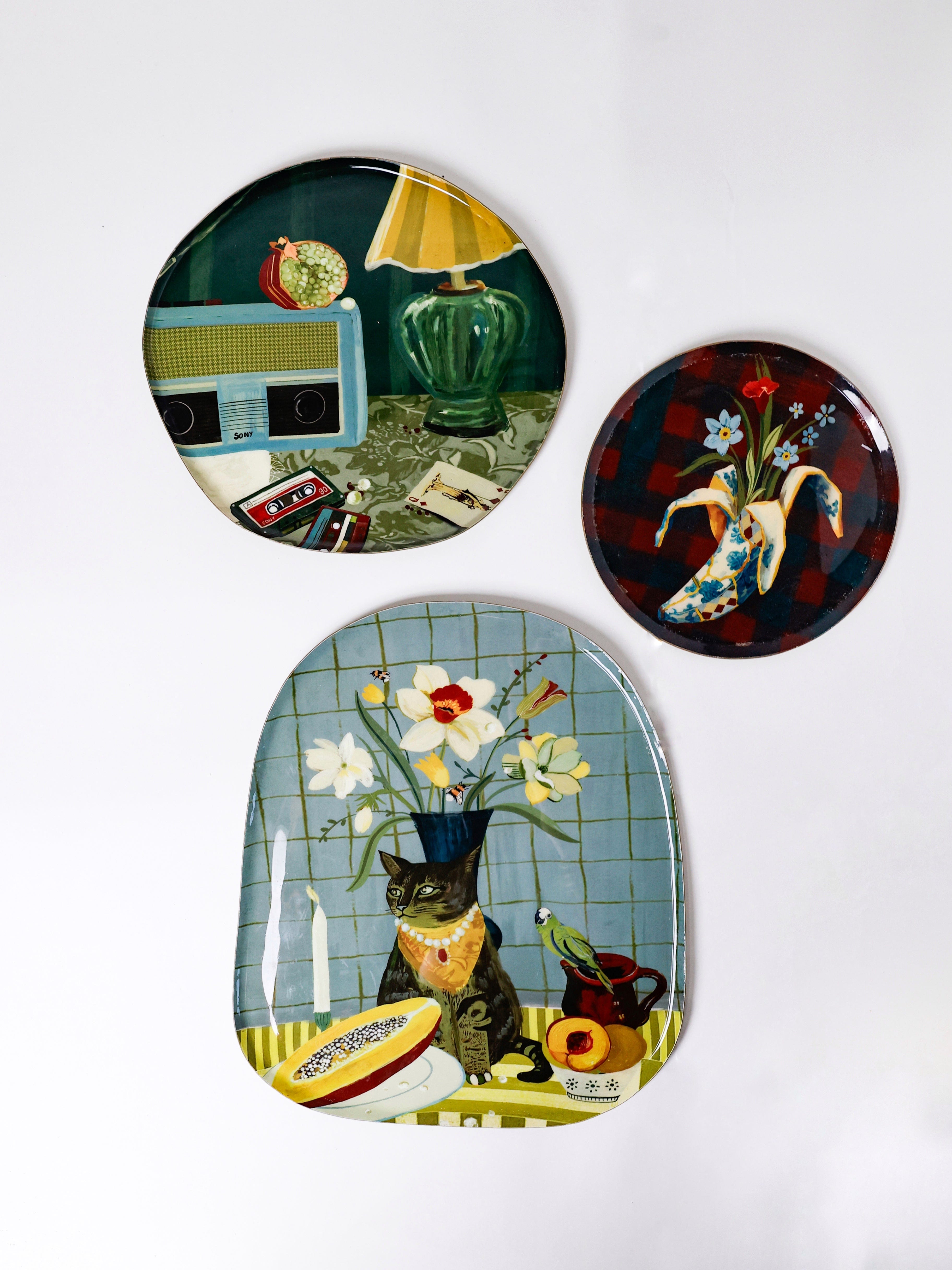 The Odd Trio Metal Wall Plates - Set of 3