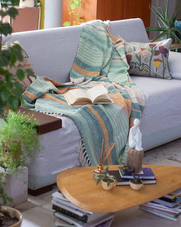 Quill Woven Cotton Throw