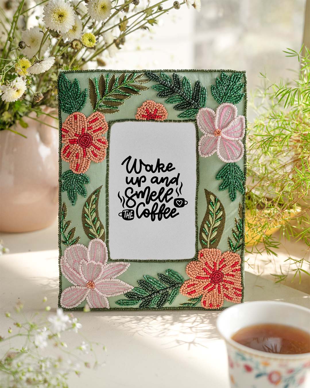 Tropical Paradise Beaded Photoframe