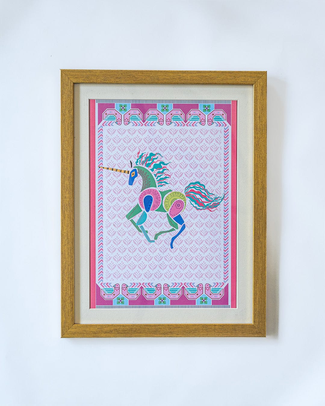 Unicorn with Wooden Framing