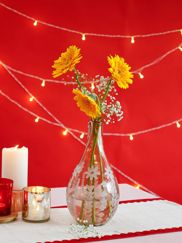 Flower Fiesta Glass Vase