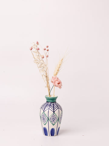 Verde Handpainted Ceramic Mini Vase