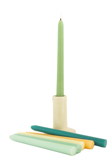 Verde Ombre Tapered Candles - set of 6