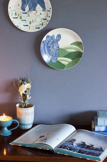 Animal Illustrative  Series Wall Plate - Zebra