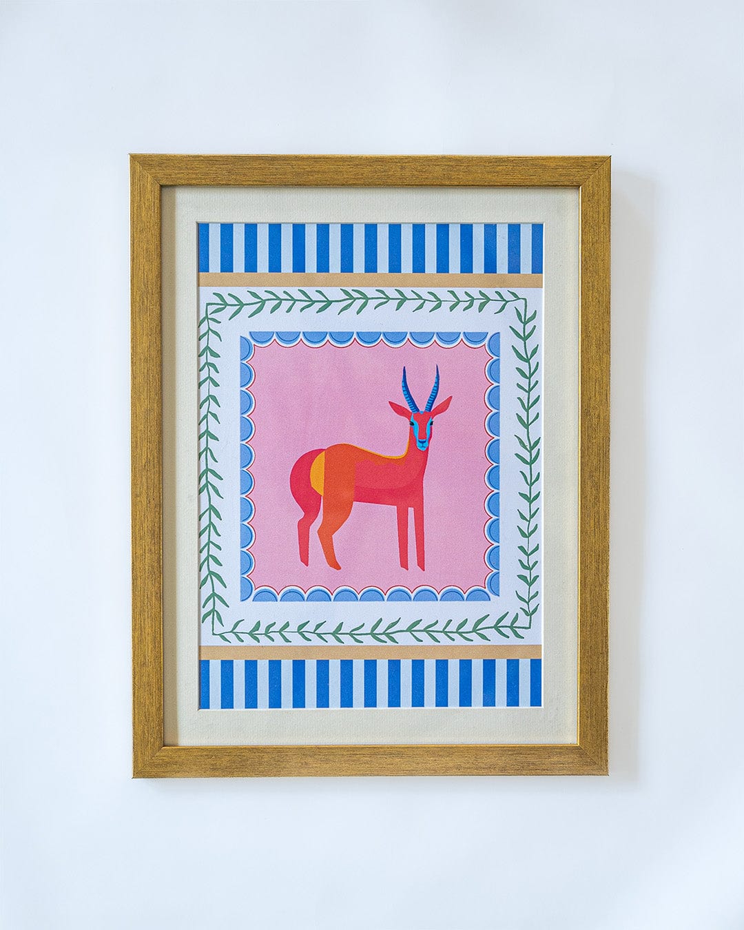 Antlers with Wooden Framing