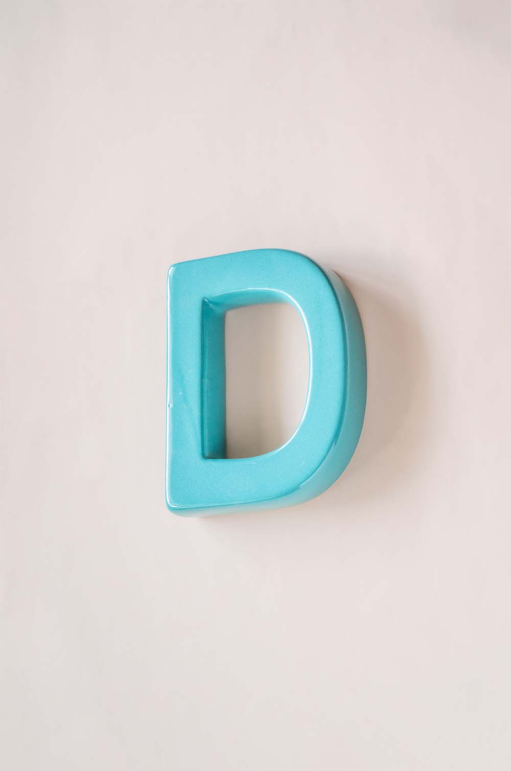 Mottled Mono Wall Hanging Teal A to Z