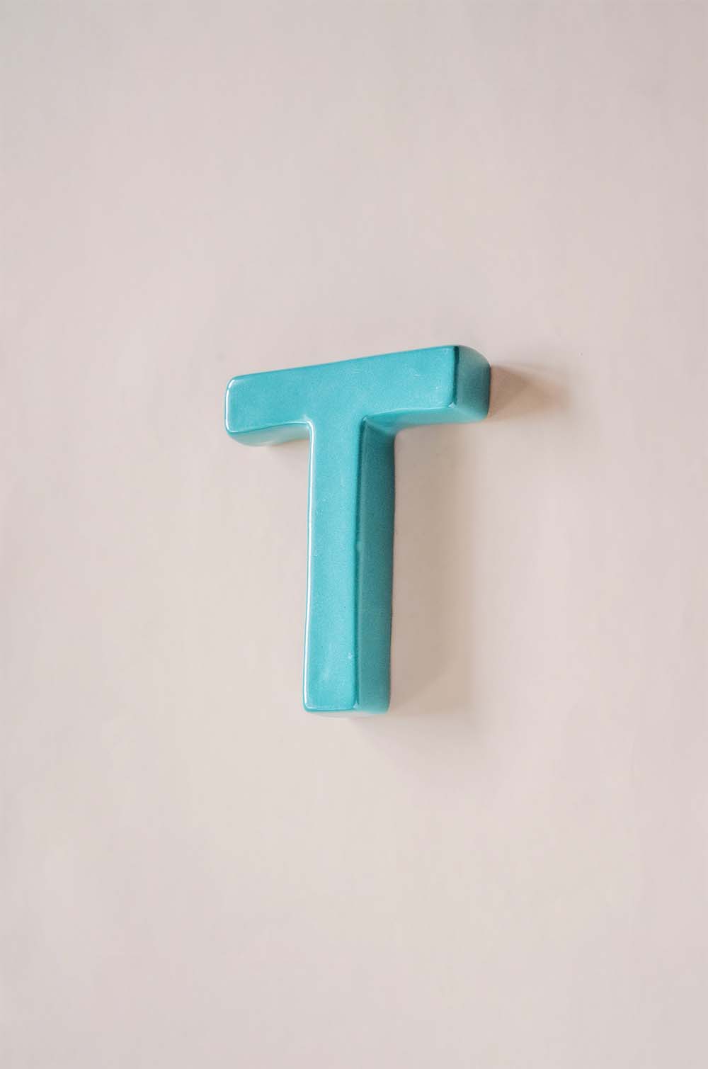 Mottled Mono Wall Hanging Teal A to Z