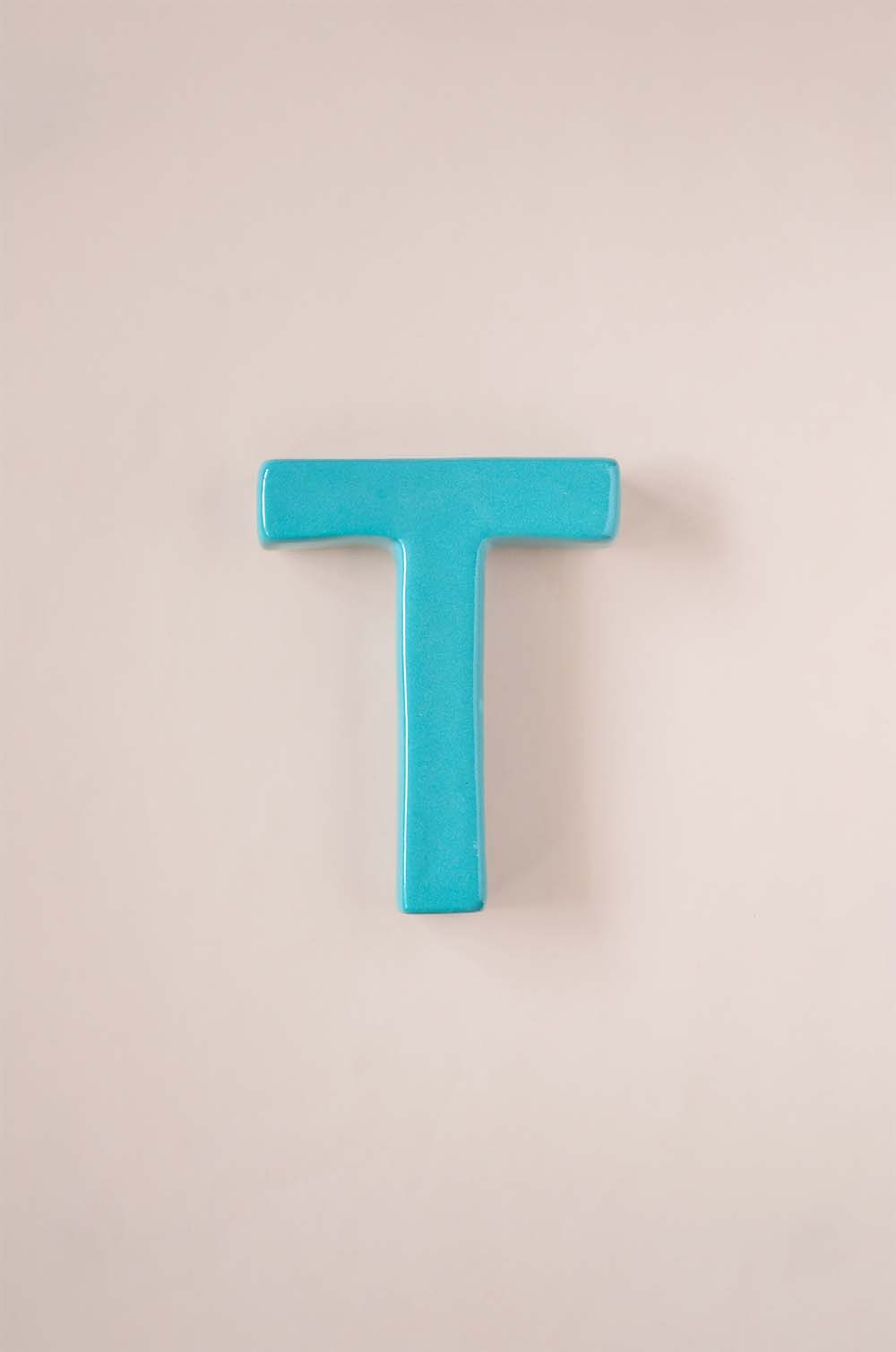 Mottled Mono Wall Hanging Teal A to Z