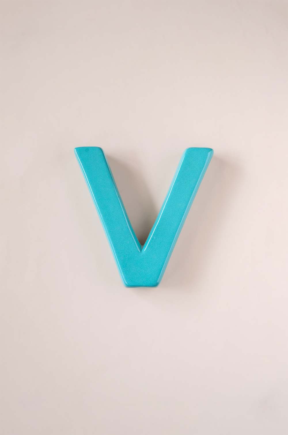 Mottled Mono Wall Hanging Teal A to Z