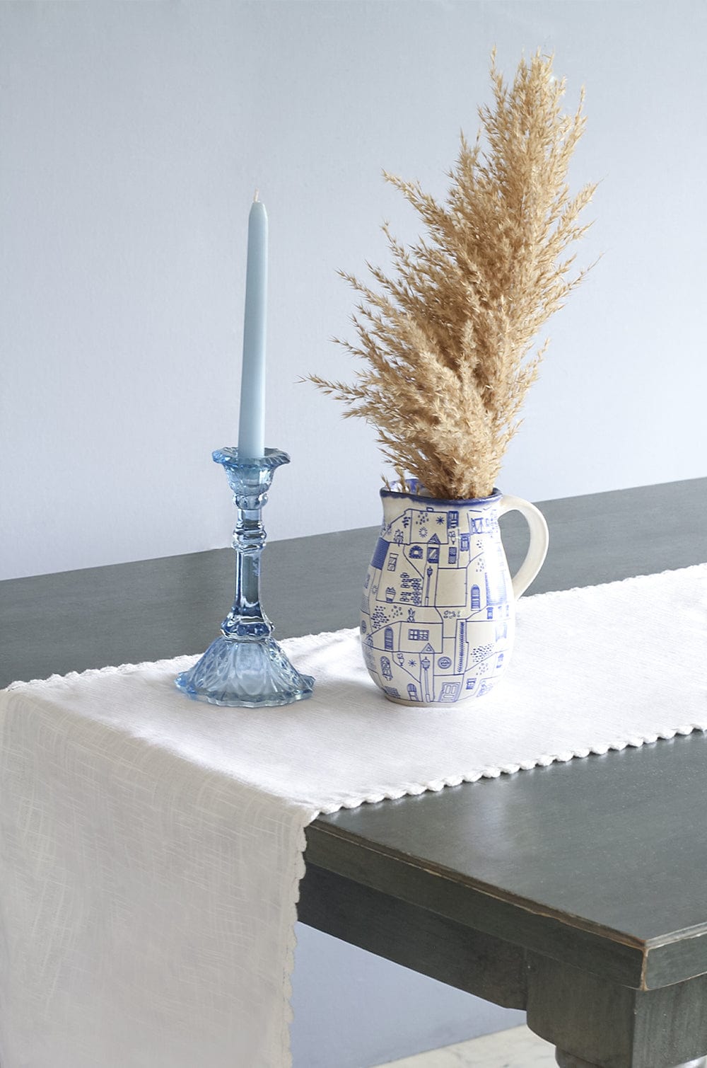 White Prairie Hand Crochet Table Runner