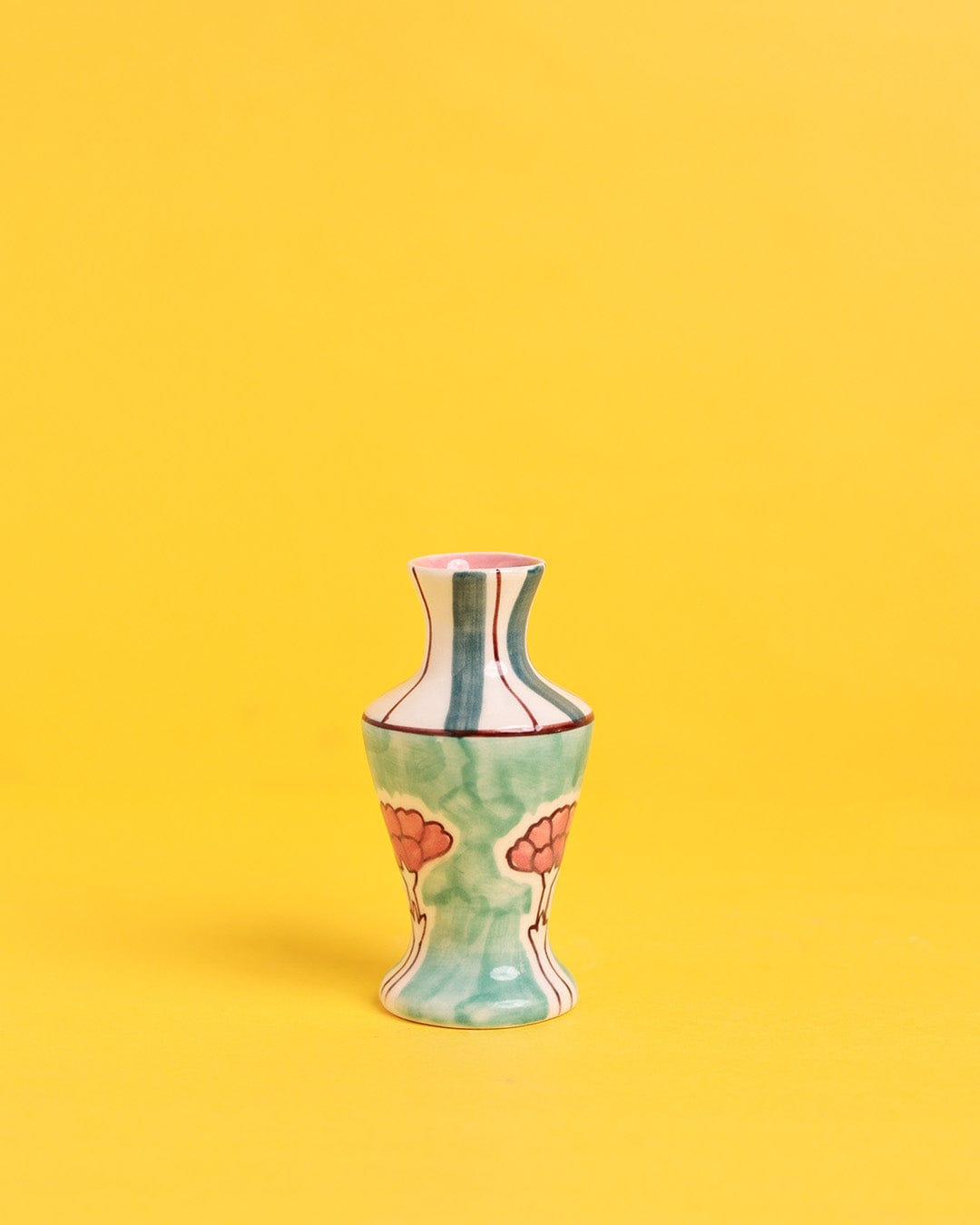 Zeha Handpainted Ceramic Bud Vase