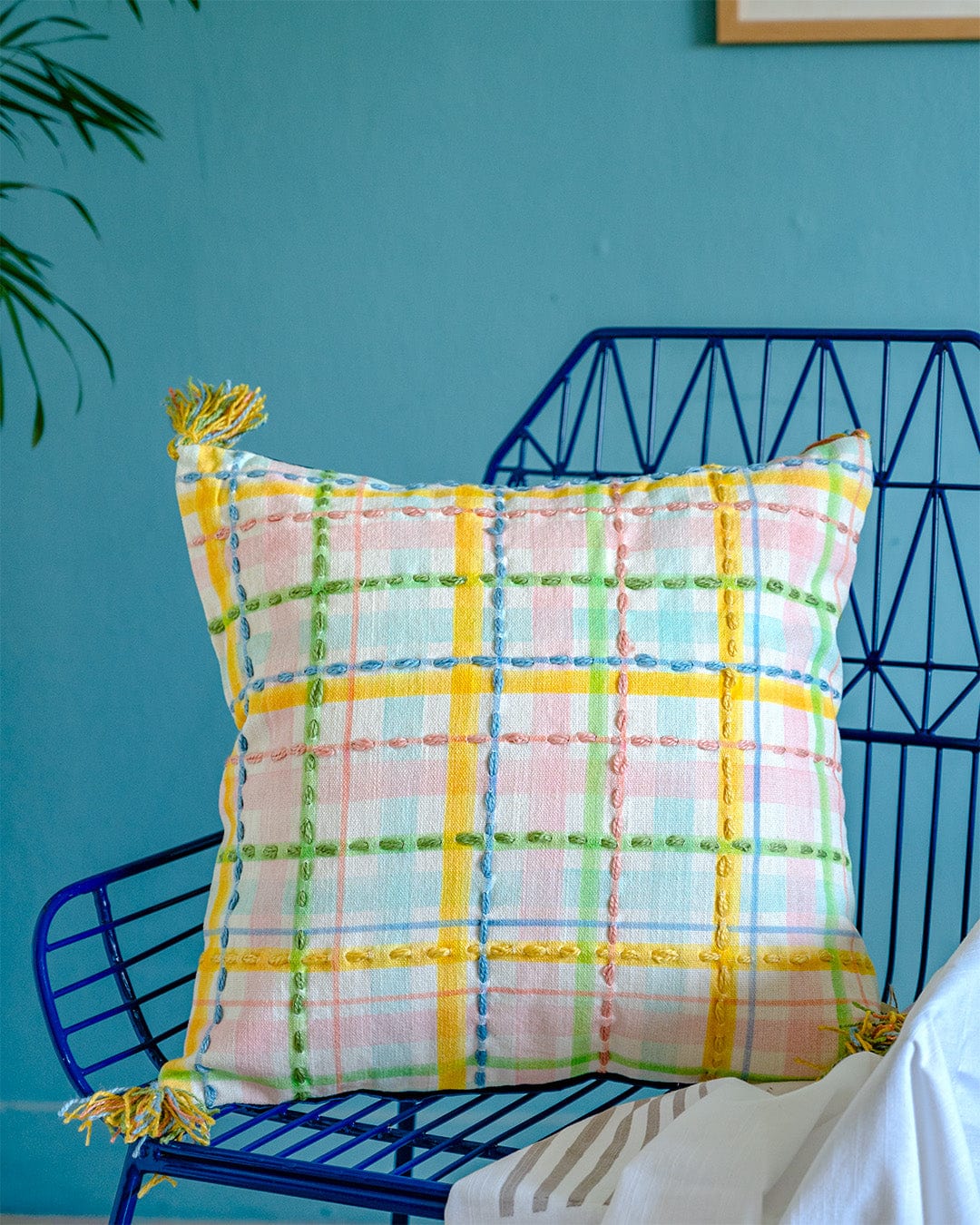 Zelda Embroidered Cushion Cover -  18 Inch X 18 Inch