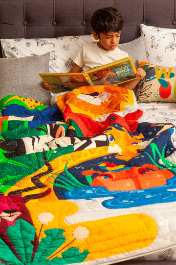 Zookeeper Tall Tales and Long Snouts Quilt